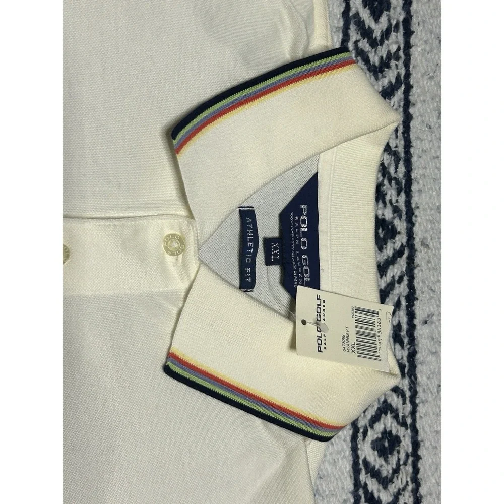 Polo Golf Ralph Lauren Mens 2XL White Pima Cotton Polo NWT Orchard Ridge CC